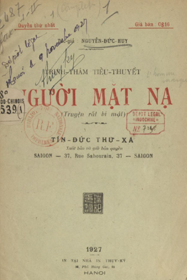 Người Mặt Nạ Cuốn 1 (NXB Tín Đức Thư Xã 1927) - Nguyễn Đức Huy, 36 Trang