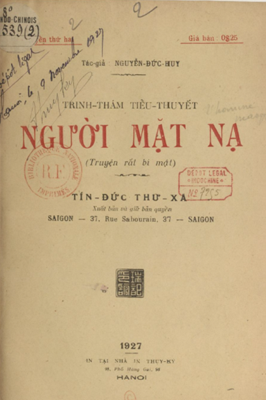 Người Mặt Nạ Cuốn 2 (NXB Tín Đức Thư Xã 1927) - Nguyễn Đức Huy, 32 Trang
