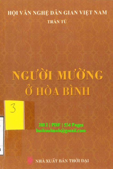 Người Mường Ở Hòa Bình (NXB Thời Đại 2012) - Trần Từ, 534 Trang