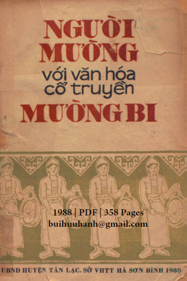 Người Mường Với Văn Hóa Cổ Truyền Mường Bi (NXB Hà Sơn Bình 1988) - Nguyễn Từ Chi, 358 Trang