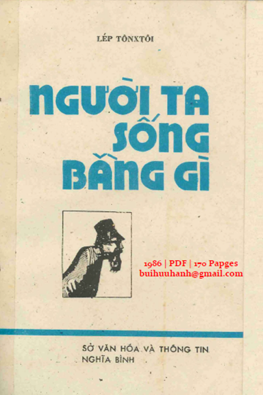 Người Ta Sống Bằng Gì (NXB Nghĩa Bình 1986) - Lev Tolstoy, 170 Trang
