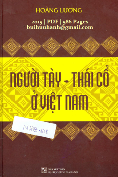 Người Tày-Thái Cổ Ở Việt Nam (NXB Đại Học Quốc Gia 2015) - Hoàng Lương, 586 Trang