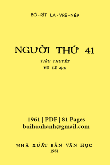 Người Thứ 41 (NXB Văn Học 1961) - Bô-Rít La-Vre-Nép, 81 Trang