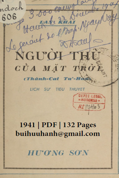 Người Thù Của Mặt Trời (NXB Hương Sơn 1941) - Lan Khai, 132 Trang