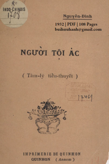 Người Tội Ác (NXB Qui Nhơn 1932) - Nguyễn Đình, 108 Trang