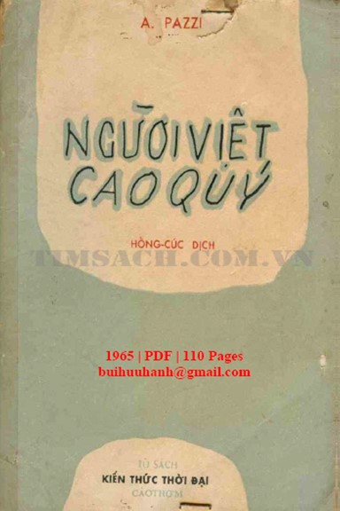Người Việt Cao Quý (NXB Cảo Thơm 1965) - A. Pazzi, 110 Trang
