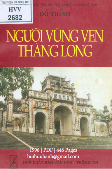 Người Vùng Ven Thăng Long (NXB Văn Hóa Thông Tin 1998) - Đỗ Thỉnh, 466 Trang