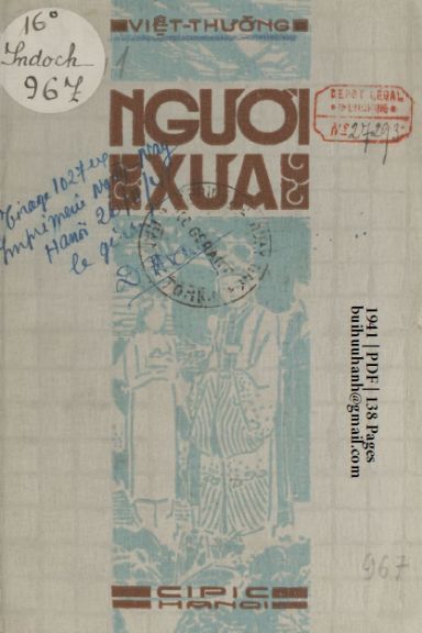 Người Xưa (NXB Ngày Nay 1941) - Việt Thường, 138 Trang