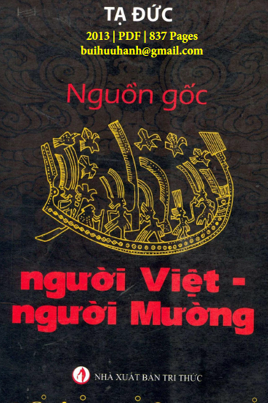 Nguồn Gốc Người Việt-Người Mường (NXB Tri Thức 2013) - Tạ Đức, 837 Trang