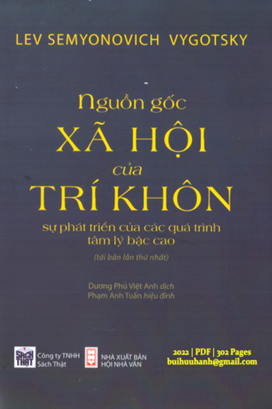 Nguồn Gốc Xã Hội Của Trí Khôn (NXB Hội Nhà Văn 2022) - Lev S. Vygotsky, 302 Trang