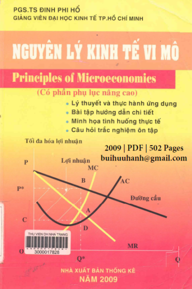 Nguyên Lý Kinh Tế Vi Mô (NXB Thống Kê 2009) - Đinh Phi Hổ, 502 Trang