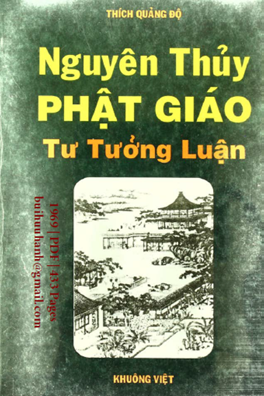 Nguyên Thủy Phật Giáo Tư Tưởng Luận (NXB Khuông Việt 1969) - Thích Quảng Độ, 433 Trang