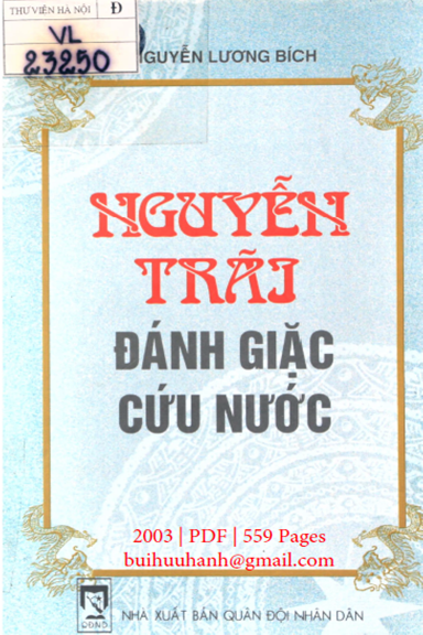 Nguyễn Trãi Đánh Giặc Cứu Nước (NXB Quân Đội 2003) - Nguyễn Lương Bích, 599 Trang