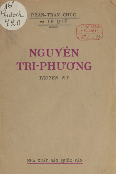 Nguyễn Tri Phương (NXB Quốc Văn 1945) - Phan Trần Chúc, 136 Trang