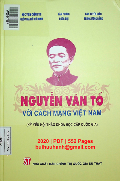 Nguyễn Văn Tố Với Cách Mạng Việt Nam (NXB Chính Trị 2020) - Nguyễn Xuân Thắng, 552 Trang