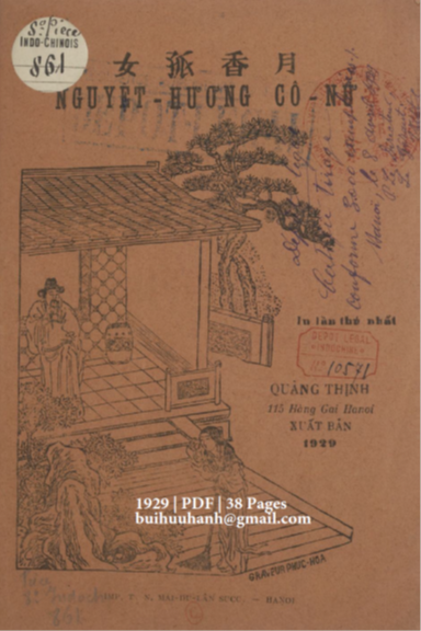 Nguyệt Hương Cô Nữ (NXB Thực Nghiệp 1929) - Nhiều Tác Giả, 38 Trang
