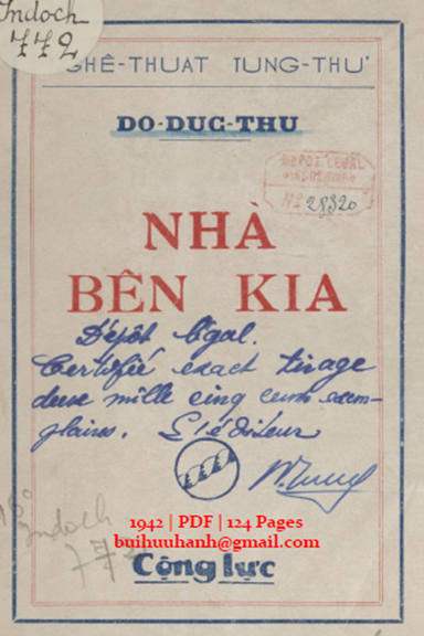 Nhà Bên Kia (NXB Cộng Lực 1942) - Đỗ Đức Thu, 124 Trang