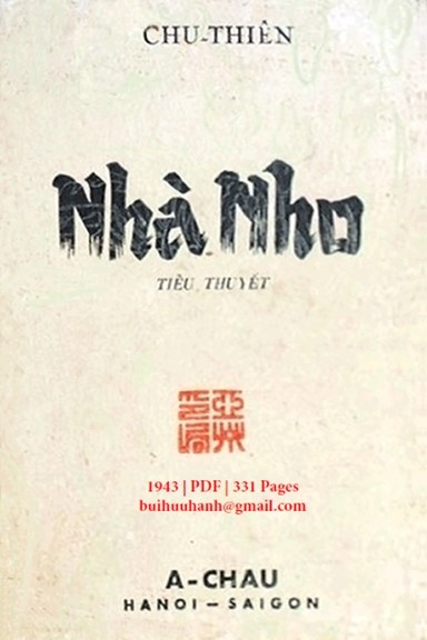 Nhà Nho (NXB Á Châu 1943) - Chu Thiên, 331 Trang