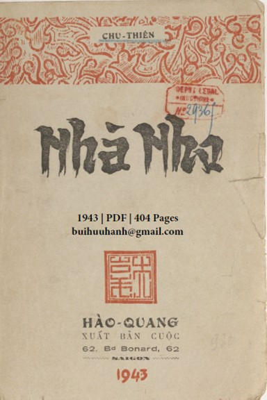 Nhà Nho (NXB Hào Quang 1943) - Chu Thiên, 404 Trang