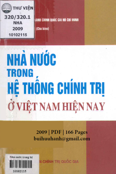 Nhà Nước Trong Hệ Thống Chính Trị Ở Việt Nam Hiện Nay (NXB Chính Trị 2009) - Lê Minh Quân, 166 Trang
