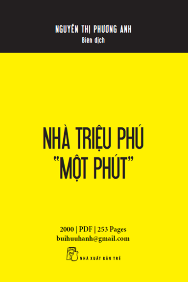 Nhà Triệu Phú Một Phút (NXB Trẻ 2000) - Nguyễn Thị Phương Anh, 253 Trang