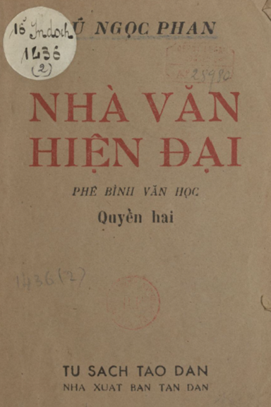 Nhà Văn Hiện Đại Quyển 2 (NXB Tân Dân 1942) - Vũ Ngọc Phan, 320 Trang
