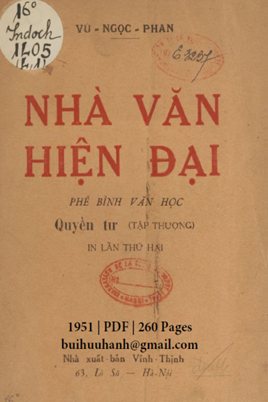 Nhà Văn Hiện Đại Quyển 4 Tập Thượng (NXB Vĩnh Thịnh 1951) - Vũ Ngọc Phan, 260 Trang
