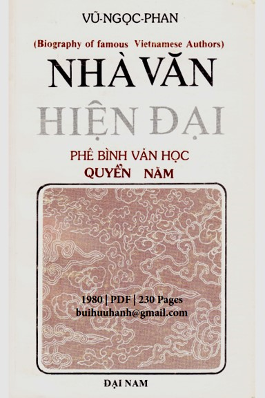 Nhà Văn Hiện Đại Quyển 5 (NXB Đại Nam 1960) - Vũ Ngọc Phan, 230 Trang