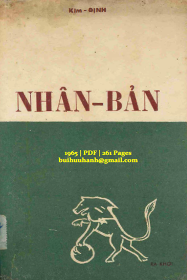 Nhân Bản (NXB Ra Khơi 1965) - Kim Định, 261 Trang
