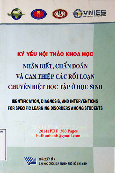 Nhận Biết, Chẩn Đoán Và Can Thiệp Các Rối Loạn Chuyên Biệt Học Tập Ở Học Sinh