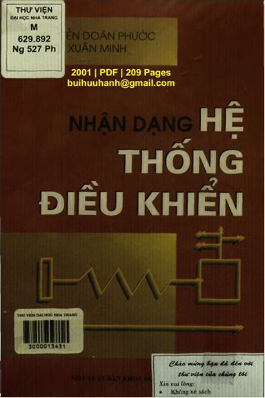 Nhận Dạng Hệ Thống Điều Khiển (NXB Khoa Học Kỹ Thuật 2001) - Nguyễn Doãn Phước, 209 Trang