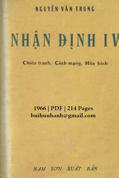 Nhận Định Tập 4 (NXB Nam Sơn 1966) - Nguyễn Văn Trung, 214 Trang