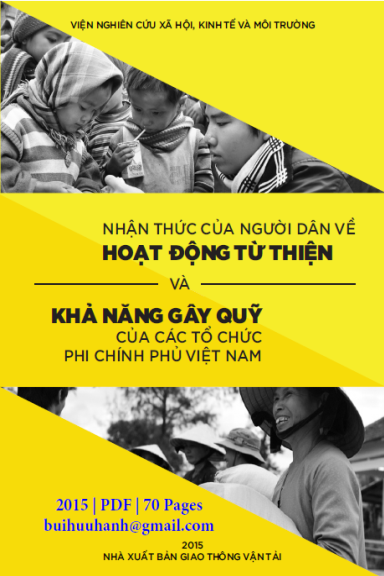 Nhận Thức Của Người Dân Về Hoạt Động Từ Thiện Và Khả Năng Gây Quỹ Của Các Tổ Chức Phi Chính Phủ