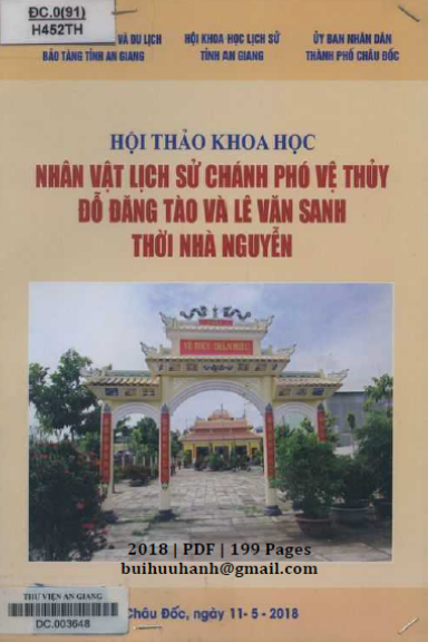 Nhân Vật Lịch Sử Chánh Phó Vệ Thủy Đỗ Đăng Tào Và Lê Văn Sanh Thời Nhà Nguyễn - Lâm Quang Hiền