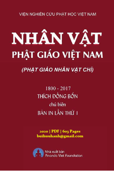 Nhân Vật Phật Giáo Việt Nam 1800-2017 (NXB Tôn Giáo 2020) - Thích Đồng Bổn, 603 Trang
