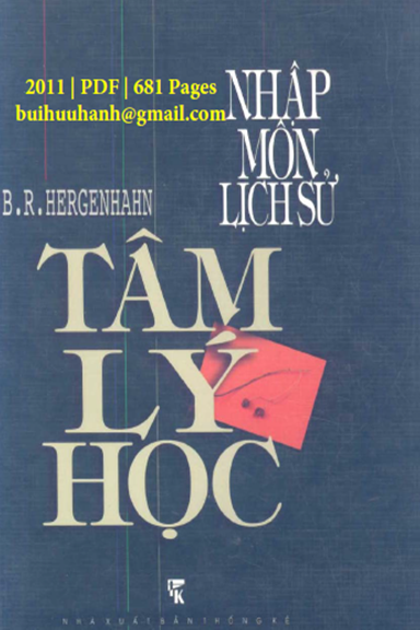 Nhập Môn Lịch Sử Tâm Lý Học (NXB Thống Kê 2011) - B. R. Hergenhahn, 681 Trang