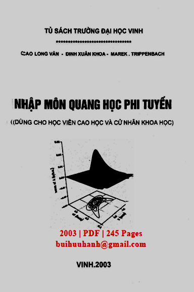 Nhập Môn Quang Học Phi Tuyến (NXB Đại Học Vinh 2003) - Cao Long Vân, 245 Trang