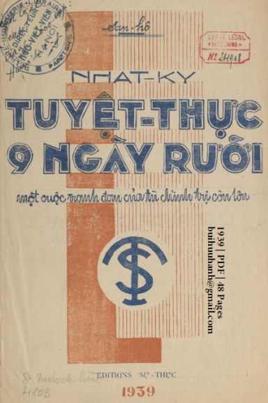 Nhật Ký Tuyệt Thực 9 Ngày Rưỡi (NXB Sự Thực 1939) - San Hô, 48 Trang