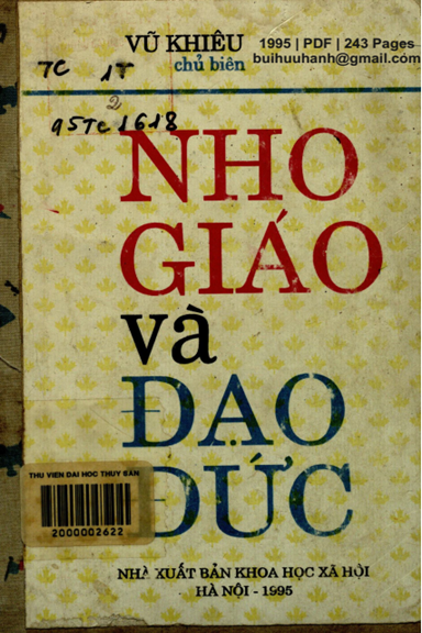 Nho Giáo Và Đạo Đức (NXB Khoa Học Xã Hội 1995) - Vũ Khiêu, 243 Trang