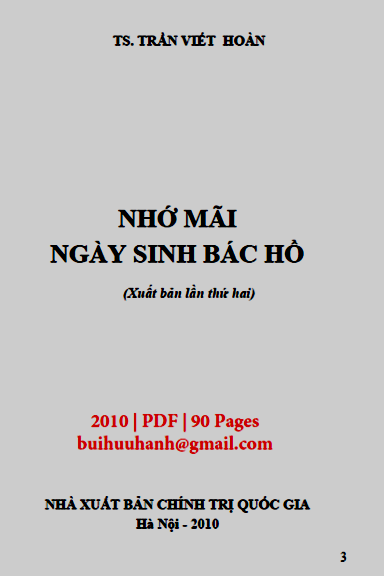 Nhớ Mãi Ngày Sinh Bác Hồ (NXB Chính Trị 2010) - Trần Viết Hoàn, 90 Trang