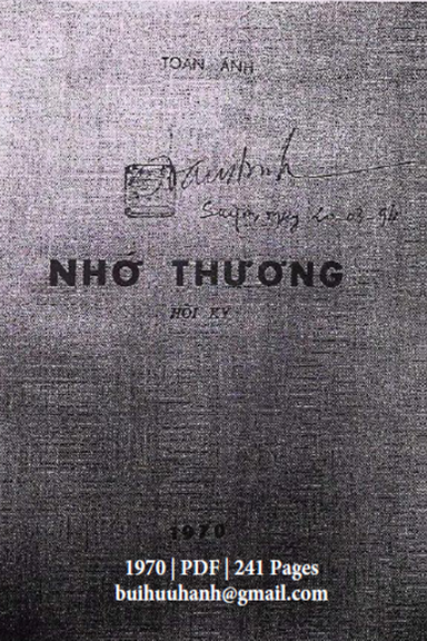 Nhớ Thương (NXB Chí Thanh 1970) - Toan Ánh, 241 Trang