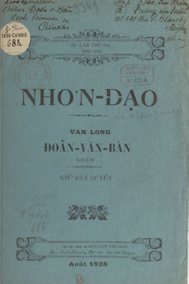 Nhơn Đạo (NXB Đức Lưu Phương 1928) - Đoàn Văn Bản, 44 Trang