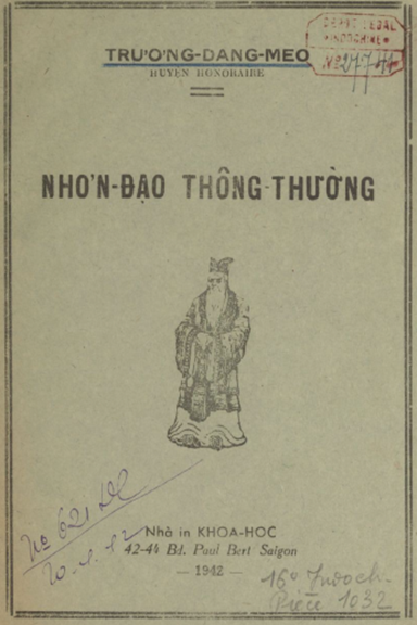 Nhơn Đạo Thông Thường (NXB Khoa Học 1942) - Trương Đăng Mẹo, 48 Trang