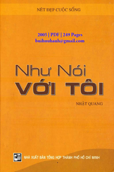 Như Nói Với Tôi (NXB Tổng Hợp 2005) - Thích Nhật Quang, 249 Trang