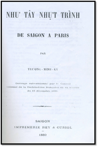 Như Tây Nhựt Trình (NXB Sài Gòn 1889) - Trương Minh Ký, 63 Trang