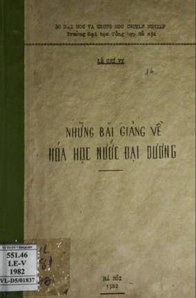 Những Bài Giảng Về Hóa Học Nước Đại Dương (NXB Đại Học Quốc Gia 1982) - Lê Chí Vy, 148 Trang