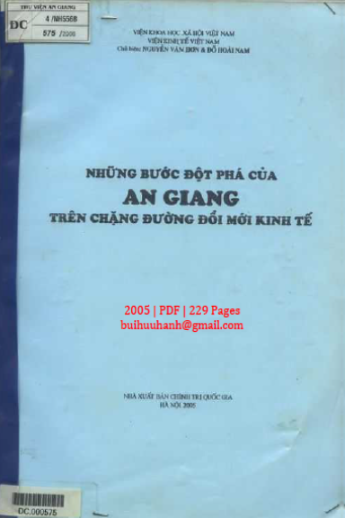Những Bước Đột Phá Của An Giang Trên Chặng Đường Đổi Mới Kinh Tế - Nguyễn Văn Hơn, 229 Trang