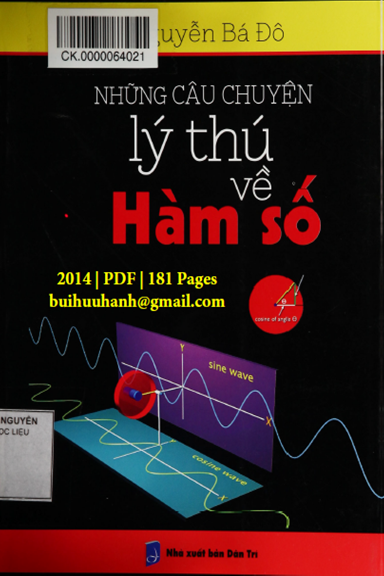 Những Câu Chuyện Lý Thú Về Hàm Số (NXB Dân Trí 2014) - Nguyễn Bá Đô, 181 Trang