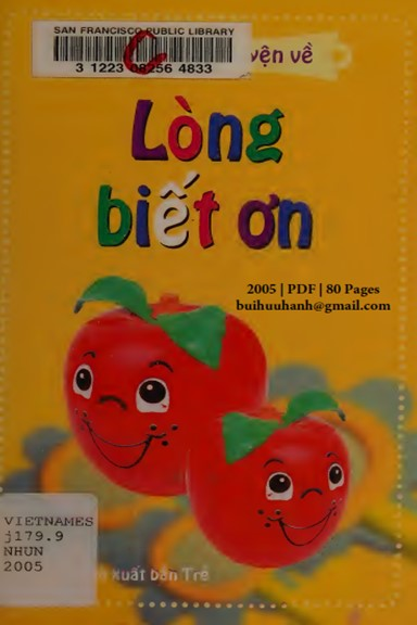 Những Câu Chuyện Về Lòng Biết Ơn (NXB Trẻ 2005) - Nhiều Tác Giả, 80 Trang