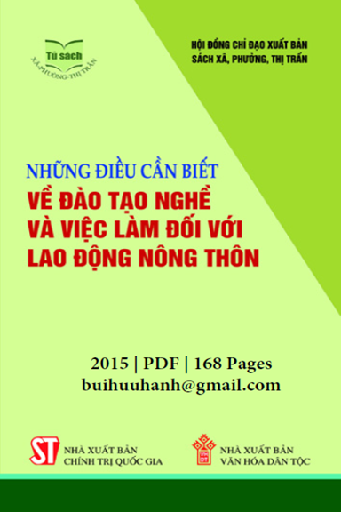 Những Điều Cần Biết Về Đào Tạo Nghề Và Việc Làm Đối Với Lao Động Nông Thôn - Hà Anh, 168 Trang
